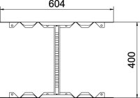 OBO LMFV 640 FT Multifunkční spojka pro kabelový žebřík 60x400 Ocel žár.zinek