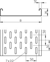 OBO MKS 310 FS Kabelový žlab MKS děrovaný se spojovací sadou 35x100x3000 Ocel