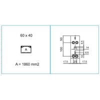 TA-N 60X40 G 01849 Podparapetní přístrojový kanál, 60x40 - šedá IBOCO B01849