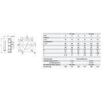 přívodka vestavná 4P, 32A/400V, 6h, IP67, přímá, příruba 75x75mm PCE 6242-6