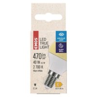 LED žárovka True Light Mini Globe E14 4,2W (40W) 470 lm teplá bílá EMOS ZQ1225