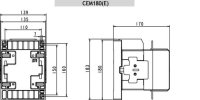 Motorový stykač ETI CEM180.22-24V-50/60Hz, 3p, 3xNO+2x (1xNO+1xNC),225A/180A