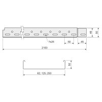 Kabelový žlab 50x250x1,00 žárový zinek (Mars) KOPOS NKZI 50X250X1.00_F