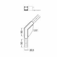 Spojka rohová 135° pro profily FKU75, set, elox FK TECHNICS 4739277