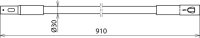 Prodloužení izolační tyče do 36 kV AC s nástrčnou spojkou D 30 mm délka 910 mm