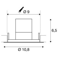 KINI outdoor svítidlo k zabudování do stropu LED 3000K bílé 60° IP65 SLV 1000833