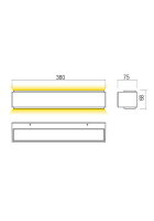 Nástěnné svítidlo DASH AP LED 15.5W IP65 MW 3000K REDO 90405