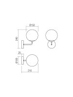 Nástěnné svítidlo BOWLING AP 1X42W E27 GD REDO 01-3147