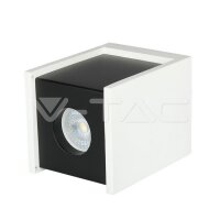 GU10 Fitting Gypsum Surface With Gun Black Bottom Square, VT-860 V-TAC SKU3140