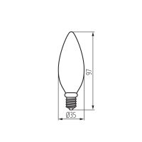 LED světelný zdroj XLED C35E14 2,5W-WW 29617 Kanlux