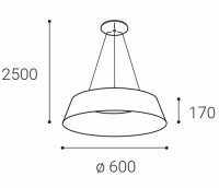 LED2 3272751D KATY 60 Z, W DALI/PUSH DIM 60W 2CCT 3000K/4000K