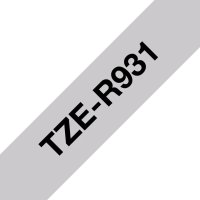 BROTHER TZe-R931 stříbrná / černá (12mm, 4m, textilní)