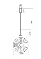 Závěsné svítidlo LAKE SU SMD LED 13W 3000K D500 MWH REDO 01-3044