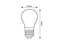 Fil. LED, E27 A60, 4W, 840lm, 3000K RABALUX 79017