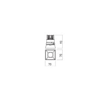 XARNO SQ. RECESSED 13W 2700K 36grd BK (5