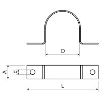 Příchytka ocelová oboustranná pro kabel pr. 12 mm. KOPOS 6812_S