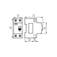 Kombinace jistič-proudový chránič KRO6-2/B10/30 23213 Kanlux