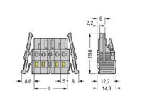 Pružinová svorka CAGE CLAMP 2,5mm2 šedá 5pól. WAGO 231-105/037-000