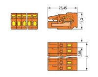 Pružinová svorka CAGE CLAMP 2,5mm2 oranžová 3pól. WAGO 231-303/102-000