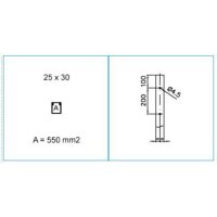 TA-EN 25X30 G 07532 Kanál s plochým dnem 25x30 - šedá IBOCO B07532