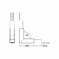 Spojka rohová vnitřní 90° pro profily FKU78-02, set, bílá FK TECHNICS 4739618