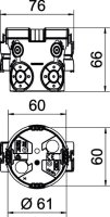 OBO UG 66-L Přístrojová krabice pod omítku O60mm H66mm