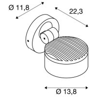 ESKINA SPOT SENSOR nástenné/stropní svítidlo antracit IP54 stmívatelné