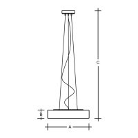 Závěsné svítidlo Zero 415mm 30,4W 3000K 3470lm šedá LUCIS ZL3.K1.Z415