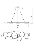 Závěsné svítidlo CRONOS SU LED 65W 3000K BRASS L1030 REDO 01-2546