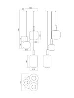 Závěsné svítidlo BRINA SU 3X23W E27 REDO 01-3198
