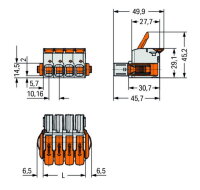 Pružinová svorka Páčka CAGE CLAMP sv.šedá 16mm2 2pól. WAGO 832-1102/037-000