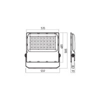 XFLOOD PROJECTOR 480W 90-305V AC 3000K C