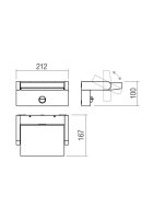 Nástěnné svítidlo FLIP AP LED 20W IP54 DG 3000K (Sz.) REDO 90587