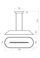 Závěsné svítidlo AKIRA SU LED 23.5W 3000K OLIVER/BK  REDO 01-3529