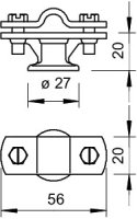 OBO 113 Z8-10 Držák vedení 8-10mm zinek litý pod tlakem Zn galv. zinek