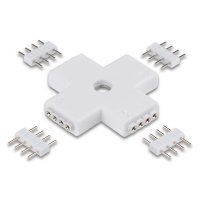 Propojovací konektor tvar X pro RGB LED pásky 10 mm MCLED ML-111.024.21.5