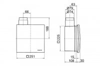 Maico 0084.0101 ER 60 VZ ventilátor pro jednopotrubní systém - zapuštěný