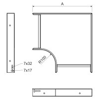 Oblouk 90°, rozměru 100x125 lakovaný obvodově (Mars) KOPOS NO 90X100X125_EO