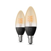 Philips Hue White 4.5W 550lm Filament LED žárovka svíčka E14 (2ks)