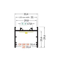 AL profil FKU78-02 pro LED, bez plexi, 1m, elox FK TECHNICS 4739559