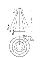 Závěsné svítidlo Rim 3000K 115W MOD058PL-L100B3K MAYTONI