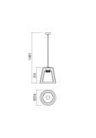 Závěsné svítidlo OWU SU 1X42W E27 D250 CLEAR/OPAL GLASS REDO 01-1612