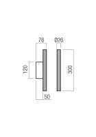 Nástěnné svítidlo NIKOS AP LED 10W 3000K SWH  REDO 01-3847