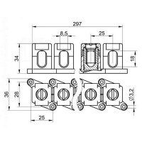 Průchozí izolovaná svorka HPS-25/35 (12-ti pólové provedení) J441400