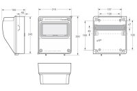 Skříň ACQUA Combi 245x215x155mm, 3957