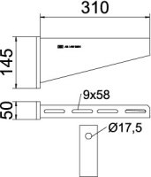 OBO AW 80 31 FT Nástěnný výložník B310mm Ocel žár.zinek