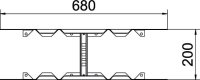 OBO LMFV 1120 FT Multifunkční spojka pro kabelový žebřík 110x200 Ocel žár.zinek