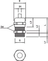 OBO 2085704 Kabelová vývodka V-TEC PG48 MS