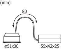 LED Modul vestavné svítidlo Nova Coin kruhové 50mm Coin 6W 230V 2700K satén