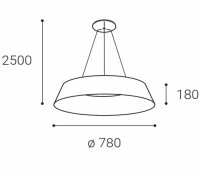 LED2 3272851D KATY 78 Z, W DALI/PUSH DIM 80W 2CCT 3000K/4000K